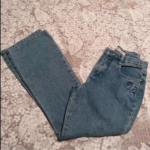 Vintage zana di jeans embroidered dragon jeans